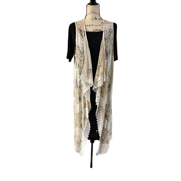 Cato boho crochet long vest - Picture 1 of 8